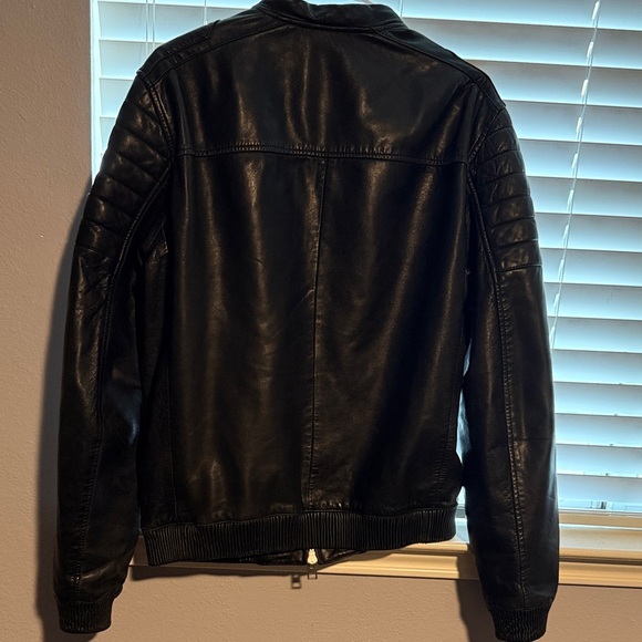 All Saints Sanderson Leather Jacket - Picture 4 of 5